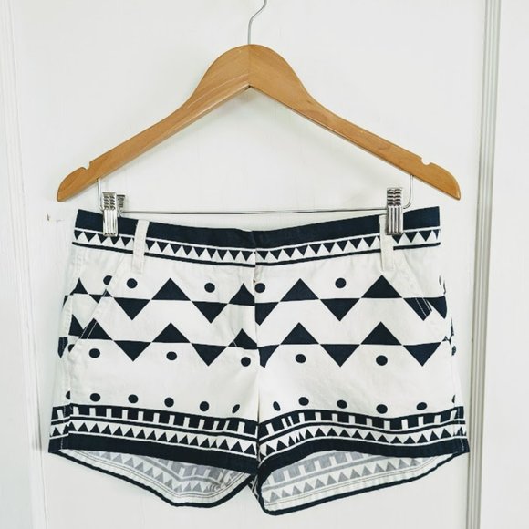 J. Crew Chino Tribal Print Short - Size 6 - Picture 1 of 8